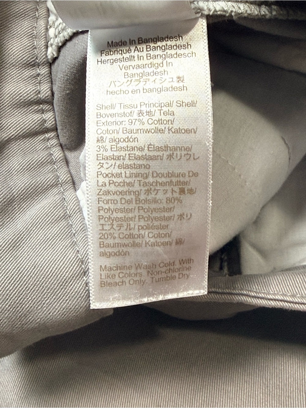 J.Crew High-Rise Girlfriend Chino Pants Gray Raw Hem Size 6 - Picture 8 of 8
